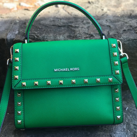 Michael Kors studded dillon satchel bag+wallet set - Picture 3 of 8